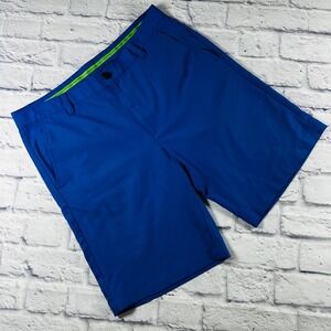 IZOD Golf Mens Blue Performance Shorts Size 34 Moisture Wicking Athletic